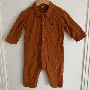 Petit bateau baby organic cotton corduroy one piece